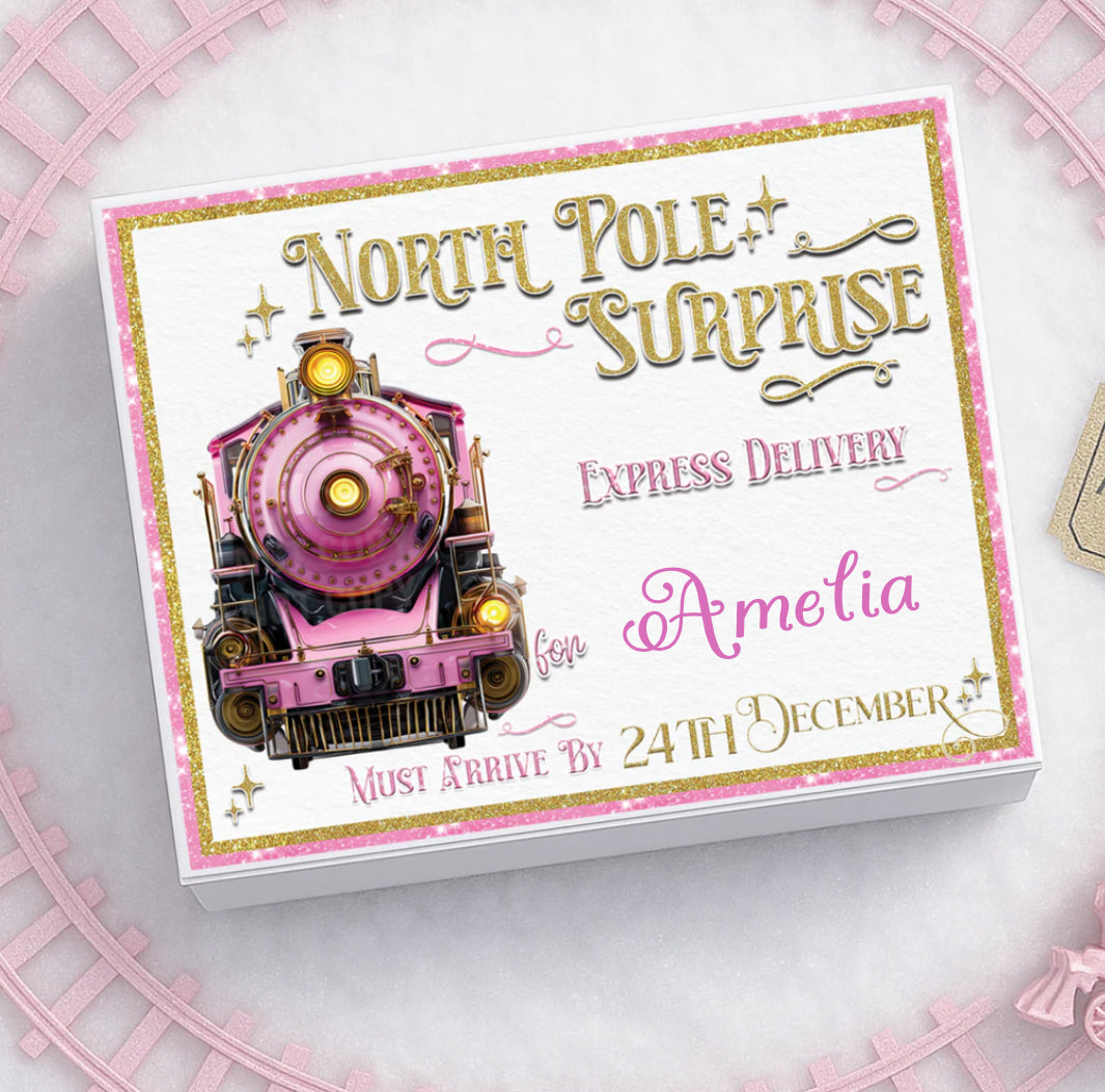 North Pole Express Dark Pink Christmas Eve Box