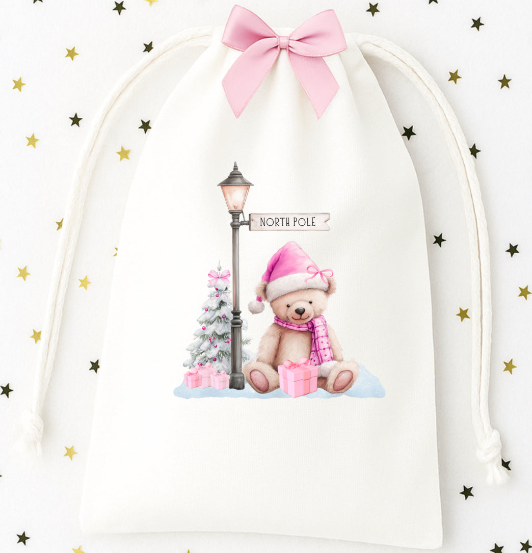 North Pole Bear Christmas Sack