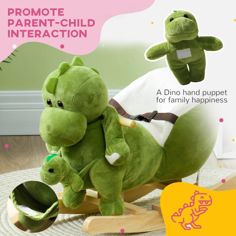 Dinosaur-Shaped Baby Rocking Horse