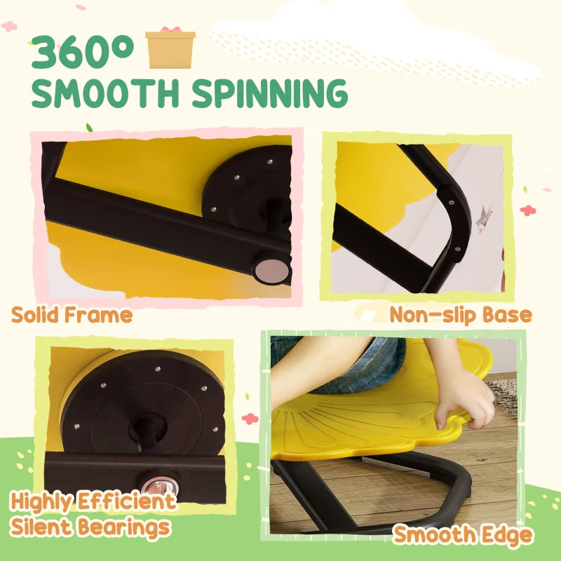 Flower-Shaped Sensory Spinning Chair with Non-Slip Base