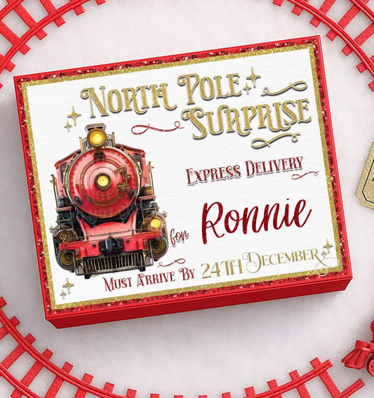 North Pole Express Red Train Christmas Eve Box