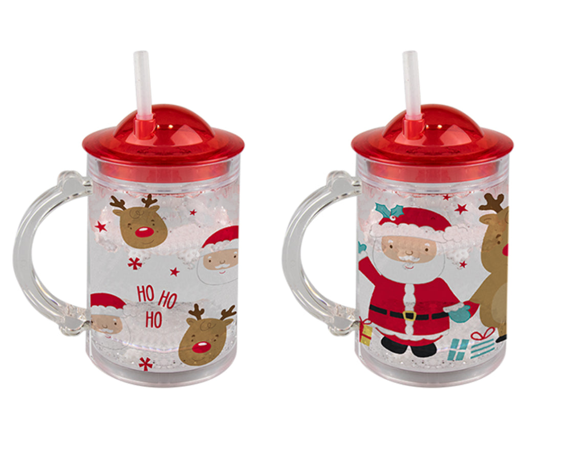 Kids Glitter Cup & Straw (Assorted)