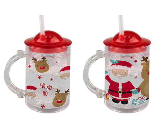 Kids Glitter Cup & Straw (Assorted)