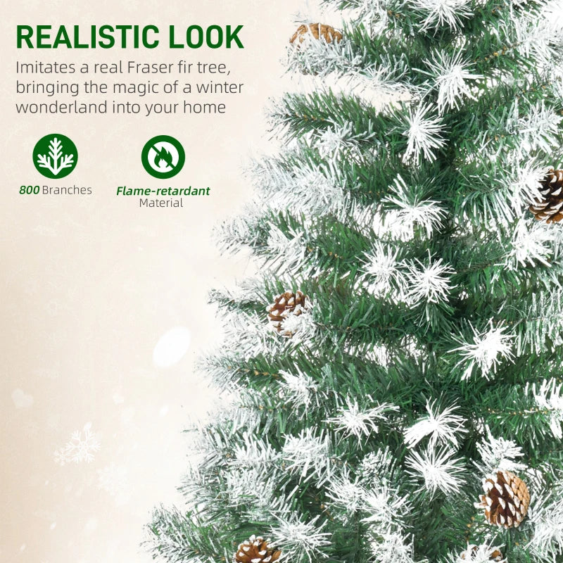 6FT Artificial Christmas Tree with Pine Cones