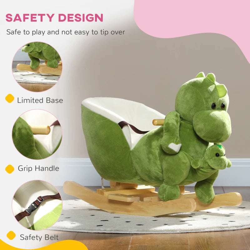 Dinosaur-Shaped Baby Rocking Horse