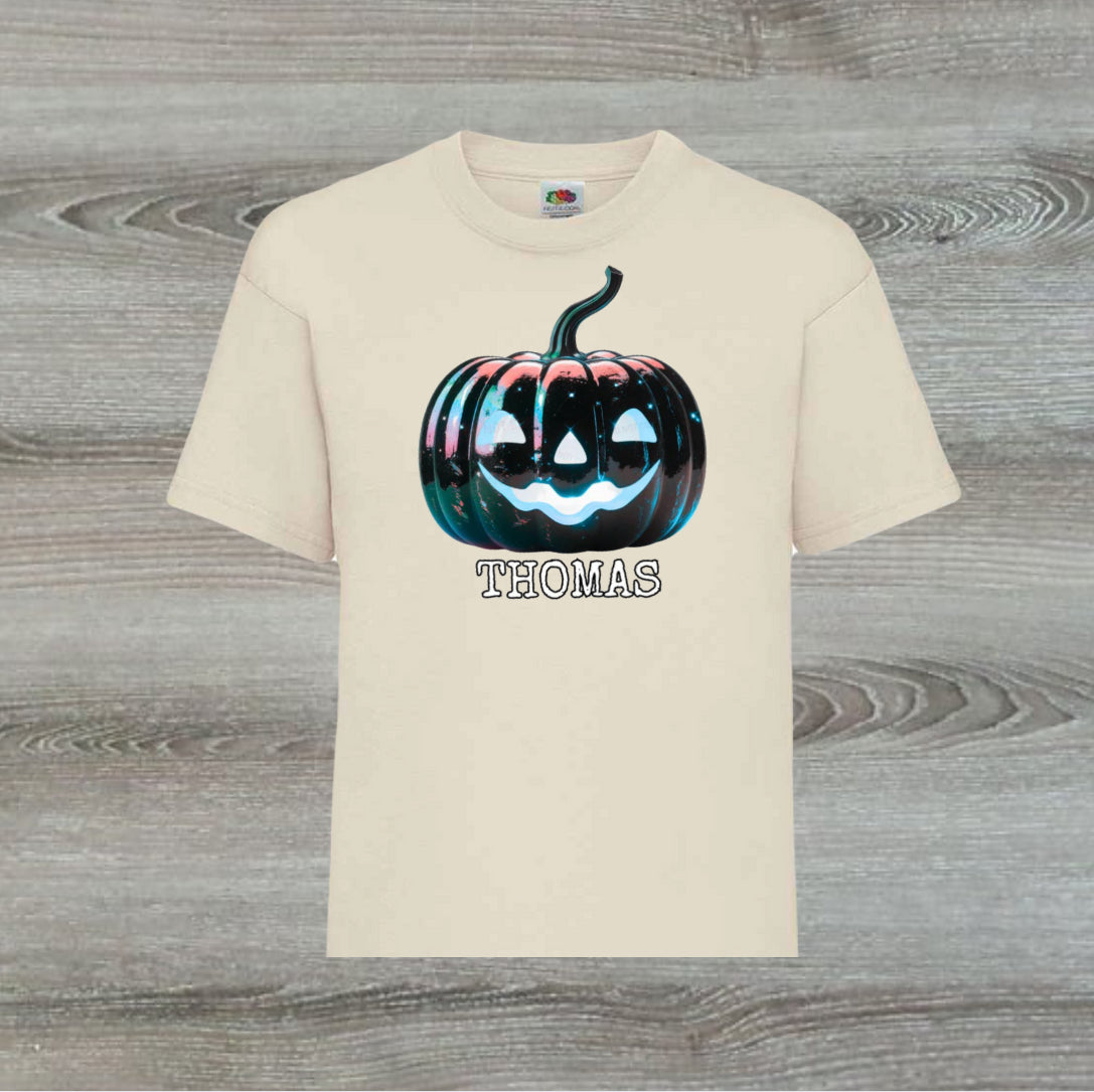 SPOOKY PUMPKIN BLUE DESIGN CHILDREN’S TSHIRT