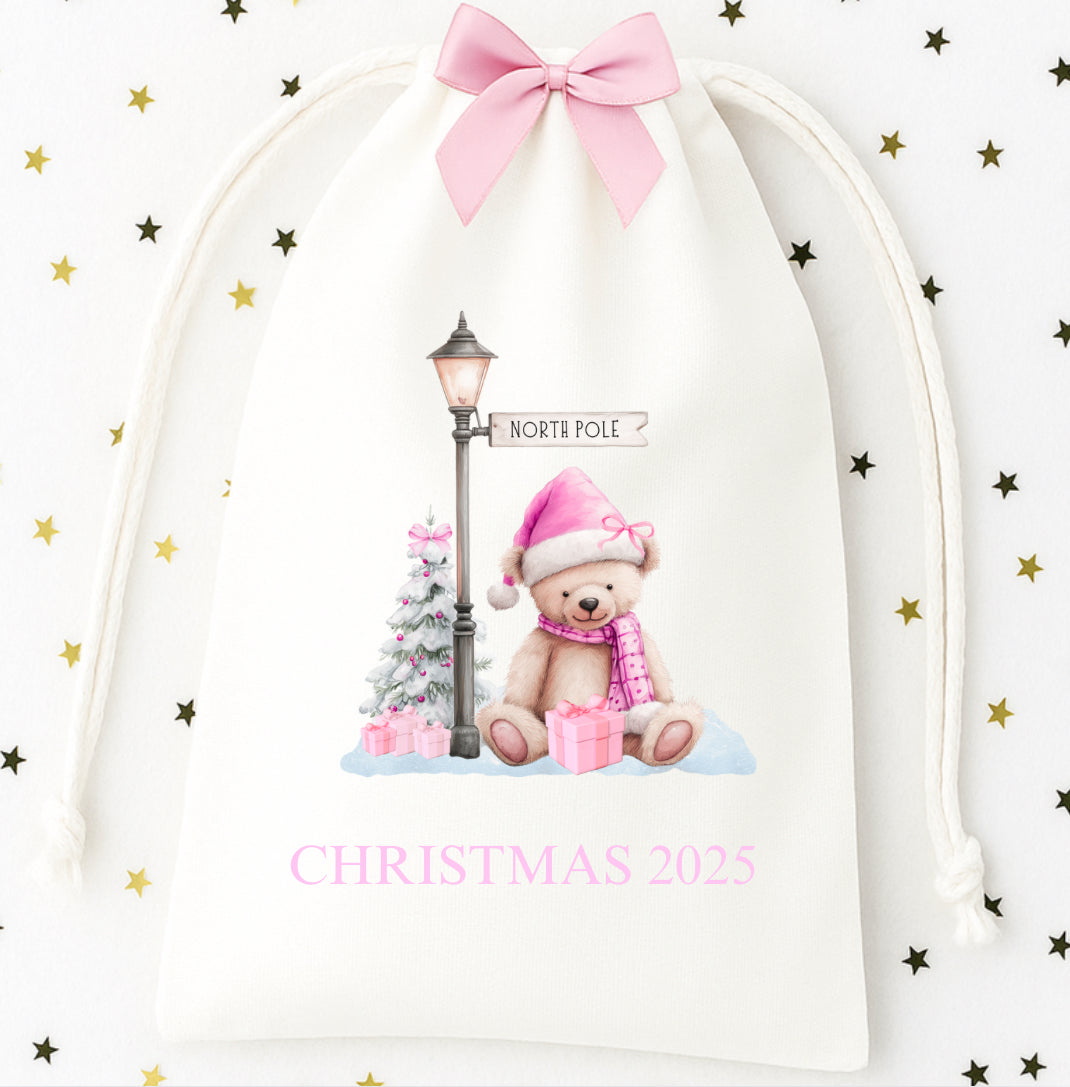 North Pole Bear Christmas Sack