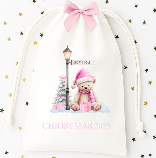 North Pole Bear Christmas Sack