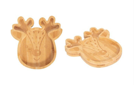 Reindeer Kids Wooden Plate