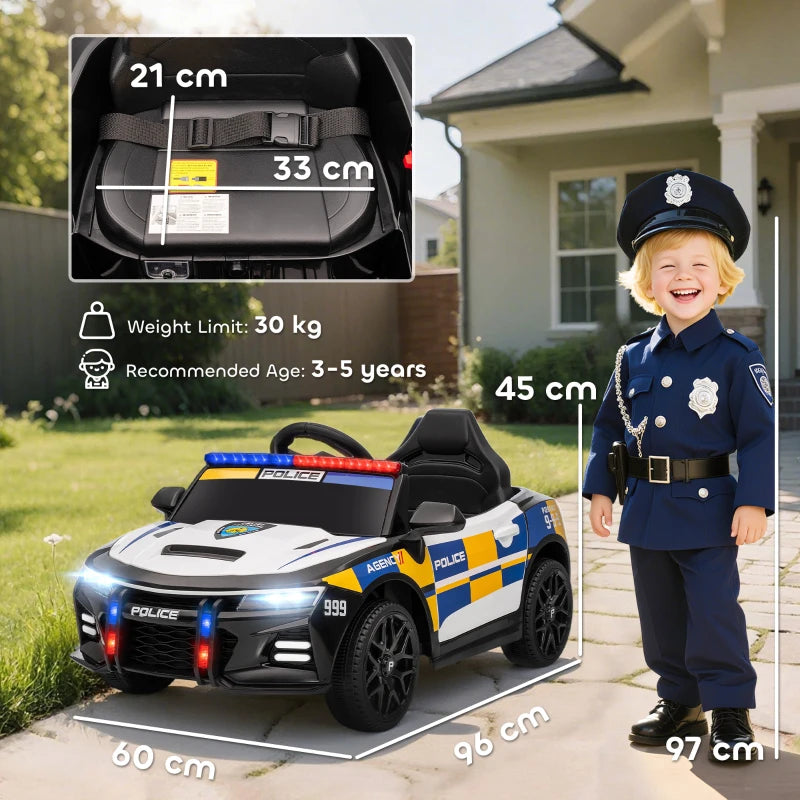 Kids Electric Ride on Police Car with Remote Control