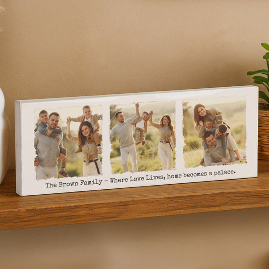 Personalised Photo Upload Mantel Block