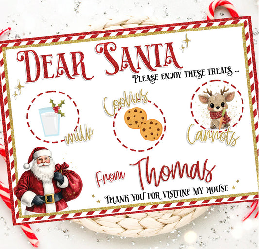 SANTA CHRISTMAS EVE FAUX LEATHER PLACEMAT