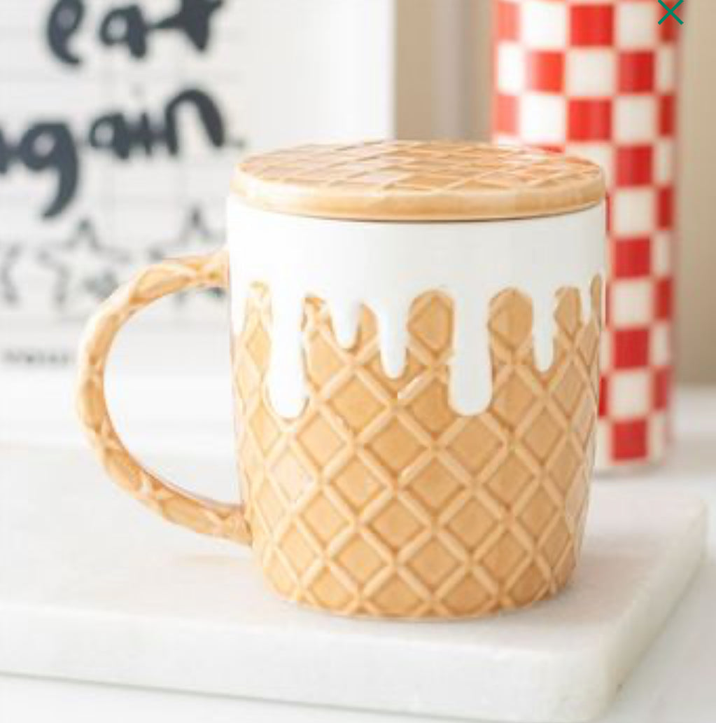 WAFFLE MUG AND COASTER SET