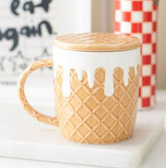 WAFFLE MUG AND COASTER SET