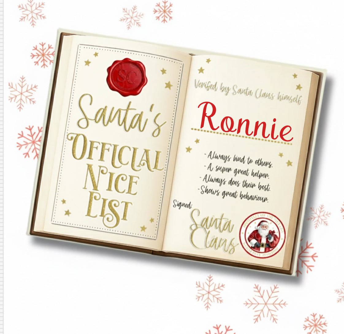 Nice List Book Style Christmas Eve Box