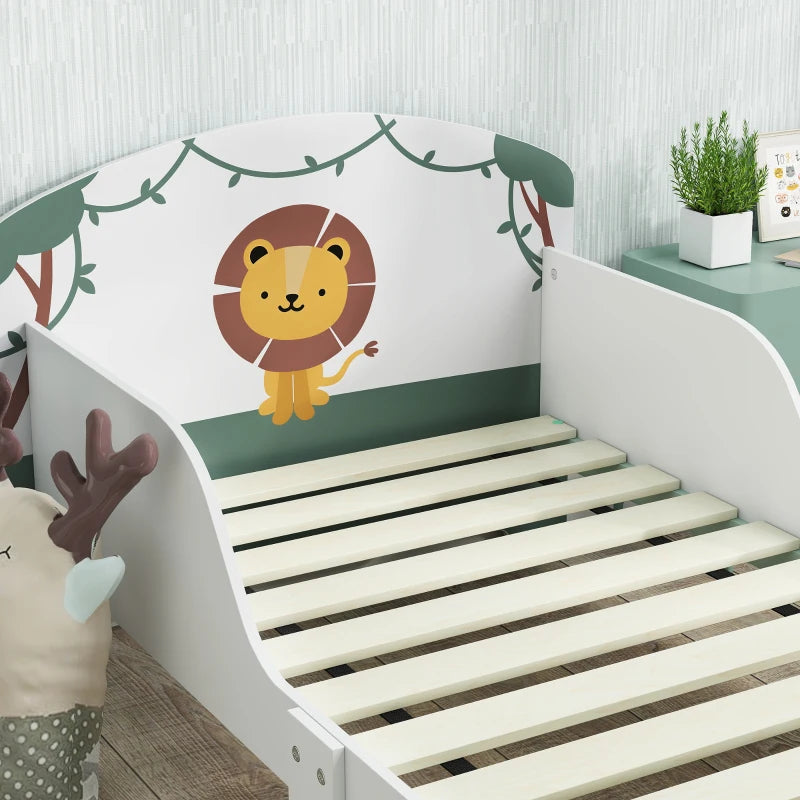 Toddler Bed with Storage & Guardrails