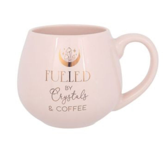 CRYSTALS AND COFFEE MUG