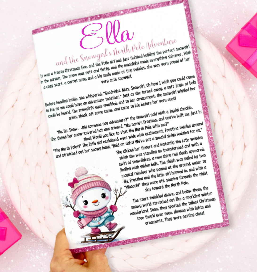 SNOWGIRL'S NORTH POLE ADVENTURE STORY BOOKLET - PREMIUM CARD