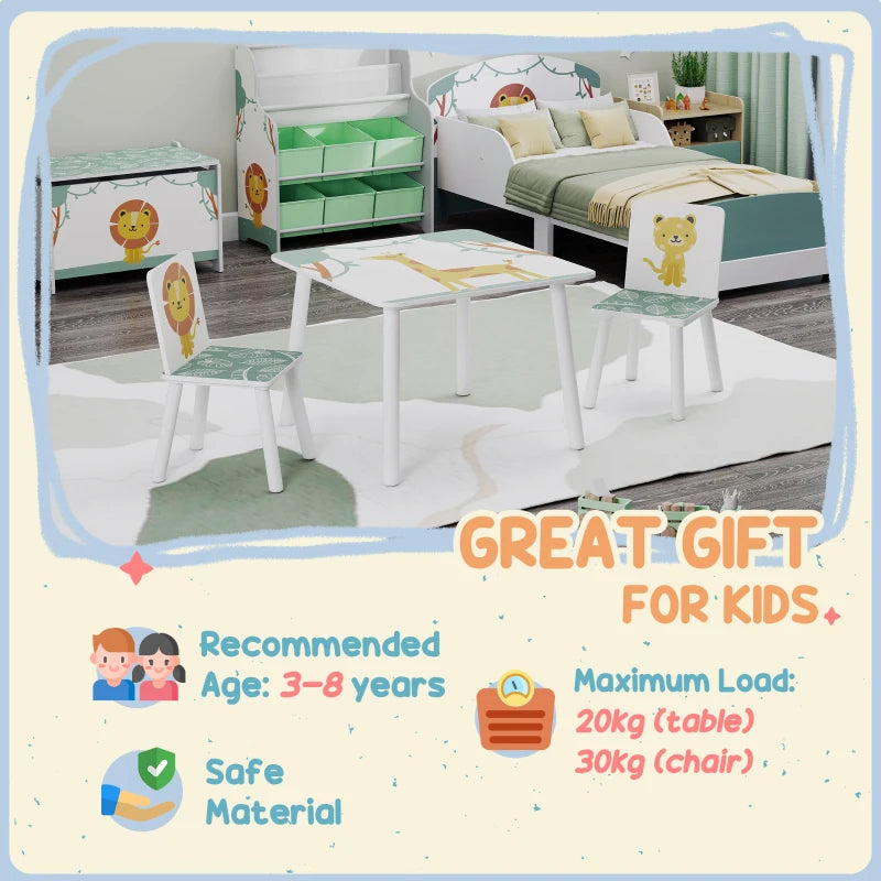 3-Piece Toddler Table and Chair Set