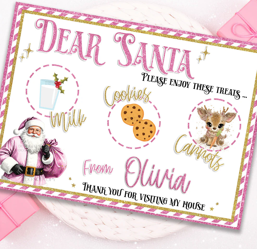 SANTA CHRISTMAS EVE FAUX LEATHER PLACEMAT