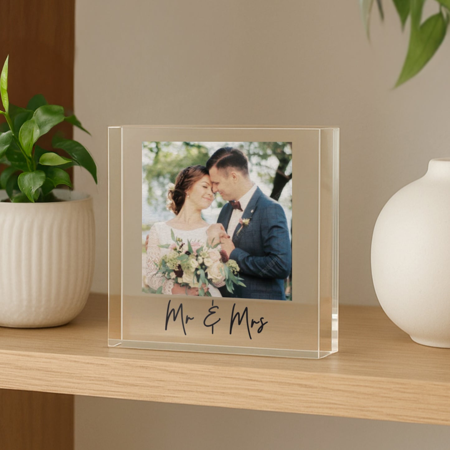 Personalised Photo Upload Small Glass Ornament
