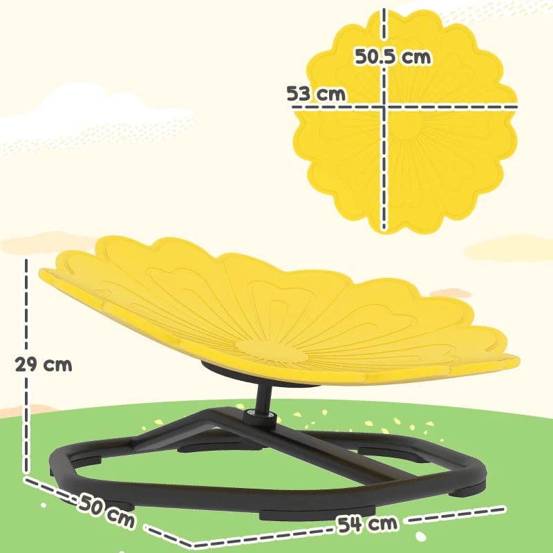 Flower-Shaped Sensory Spinning Chair with Non-Slip Base