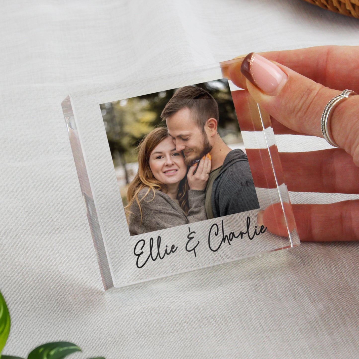 Personalised Photo Upload Small Glass Ornament