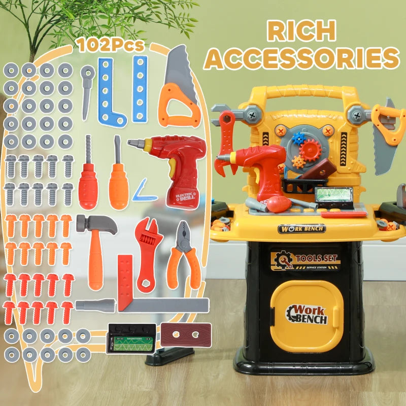 102-Piece Kids Tool Bench