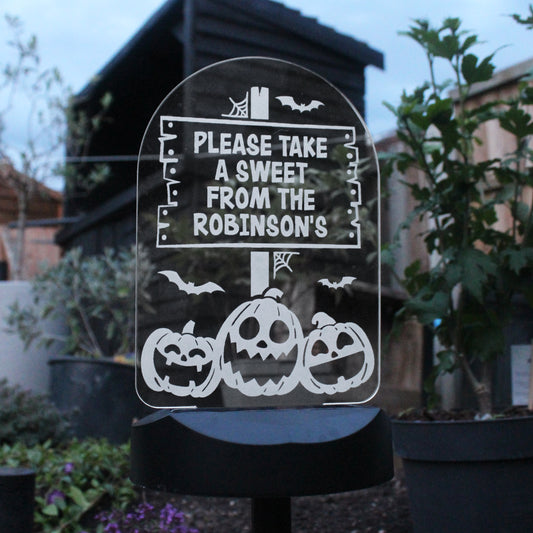 Personalised Pumpkin Solar Light