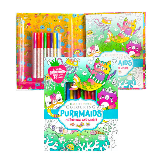 Purrmaids And Octodogs Bumper Colouring Set