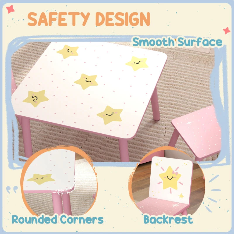 3-Piece Toddler Table and Chair Set