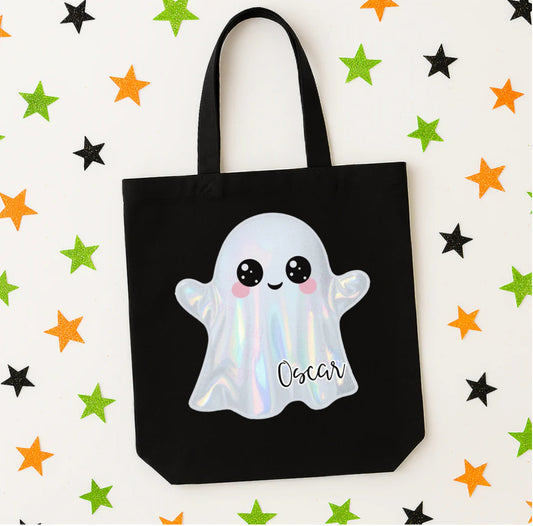 SHINY GHOST GLOW IN THE DARK MINI TOTE BAG