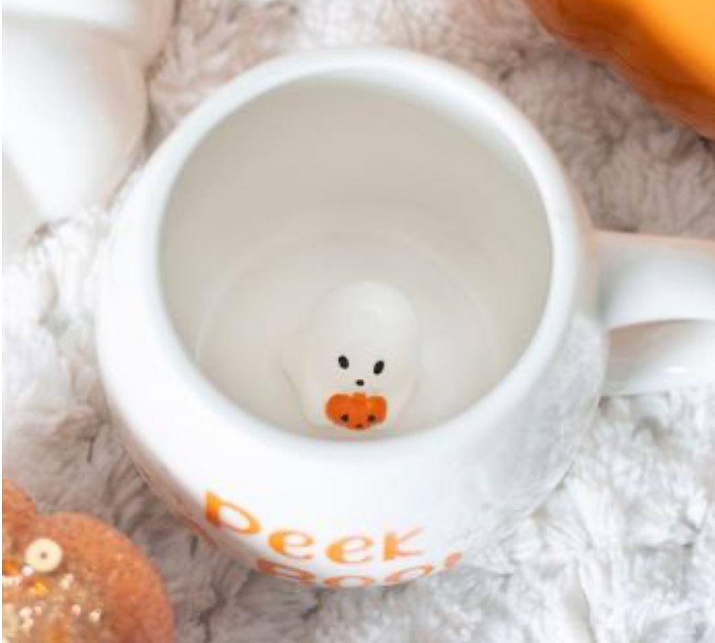 PEEKABOO GHOST ROUND MUG