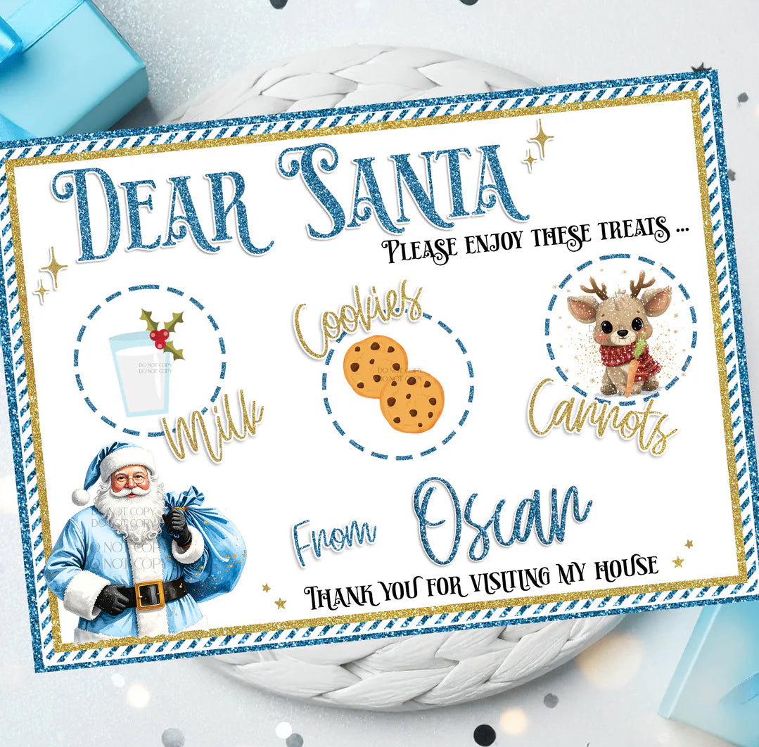 SANTA CHRISTMAS EVE FAUX LEATHER PLACEMAT