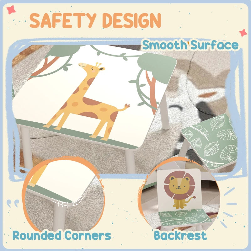 3-Piece Toddler Table and Chair Set