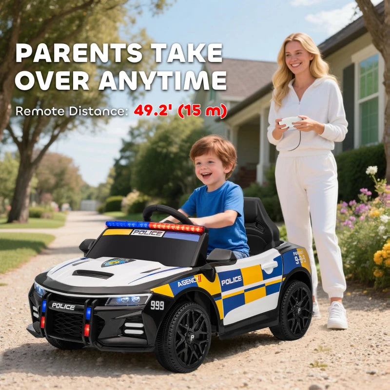 Kids Electric Ride on Police Car with Remote Control