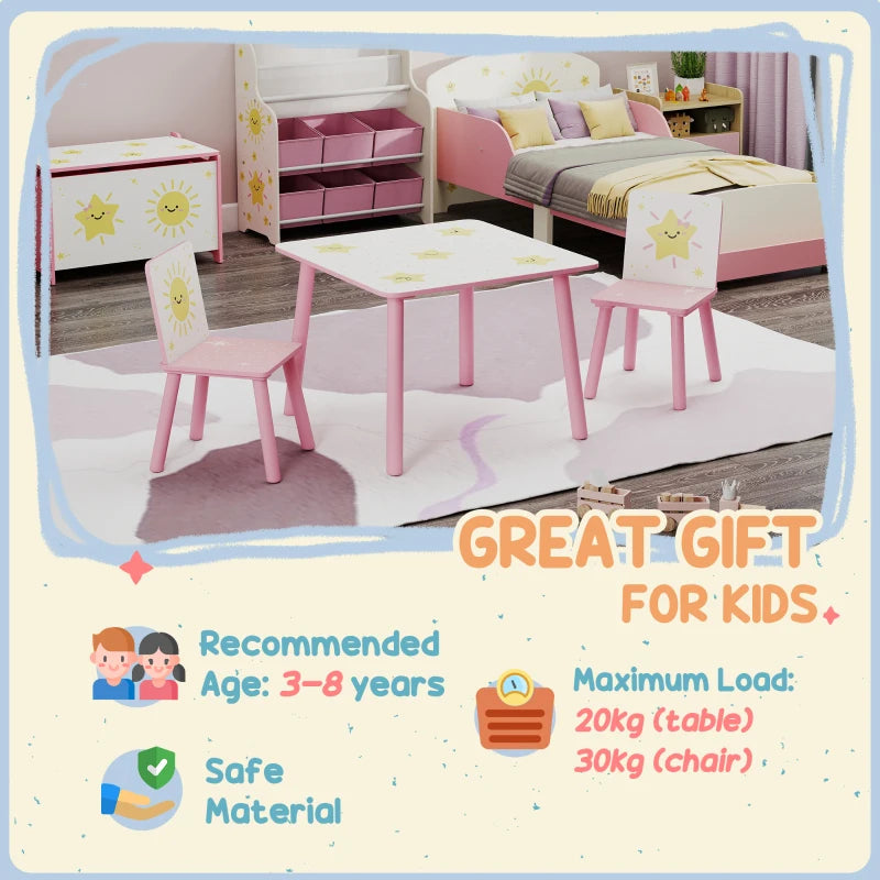 3-Piece Toddler Table and Chair Set