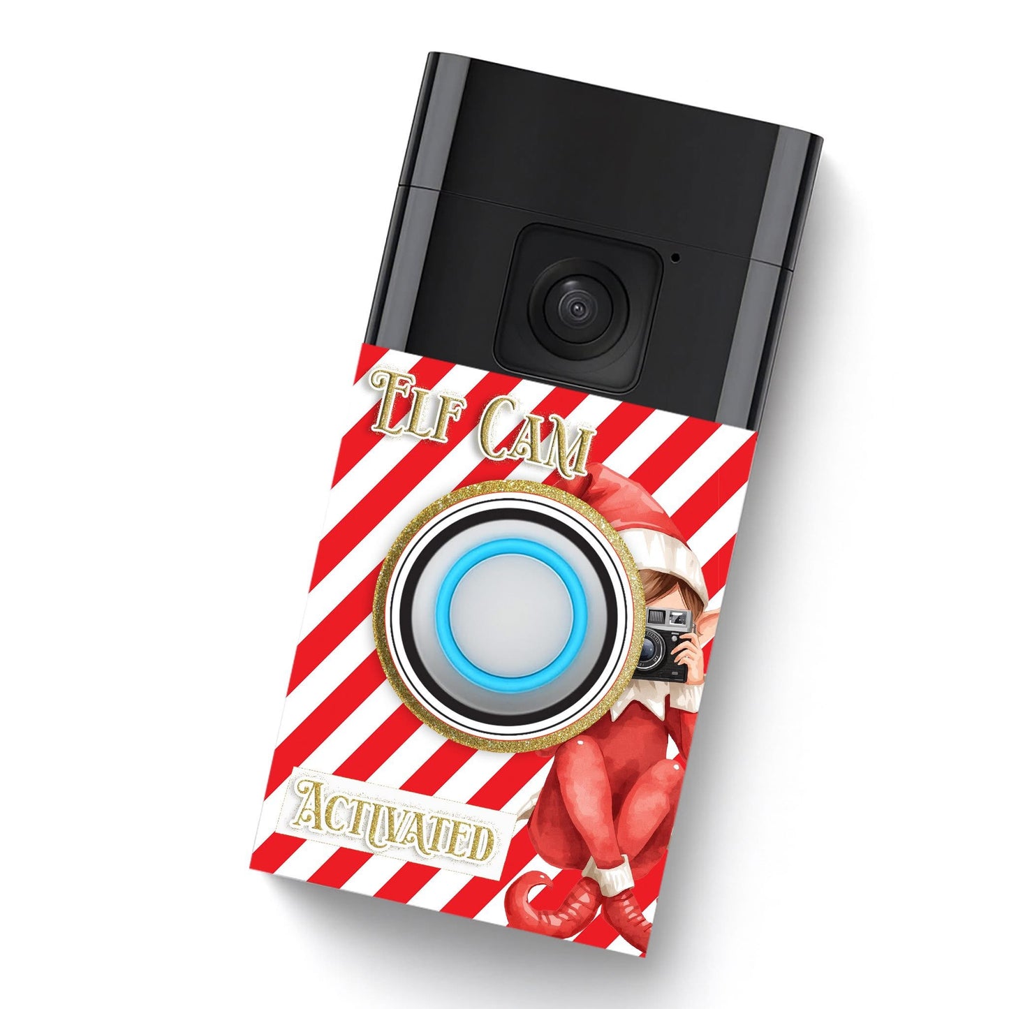 RING 2ND GEN DOORBELL STICKER - STRIPEY ELF CAM