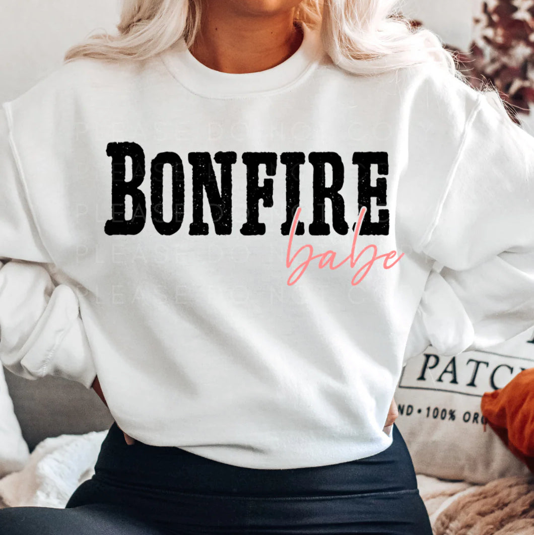 Bonfire babe adult sweatshirt