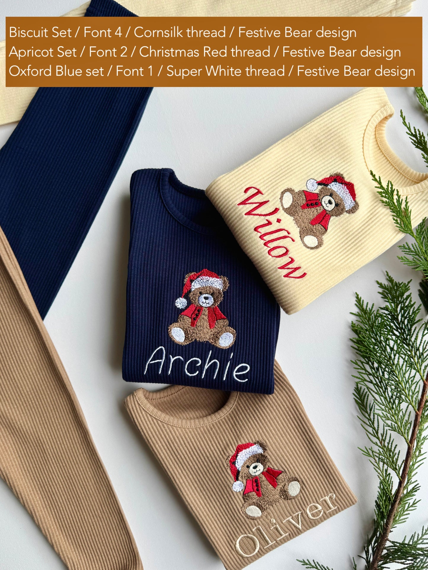 Christmas Festive Bear Lounge Set 2