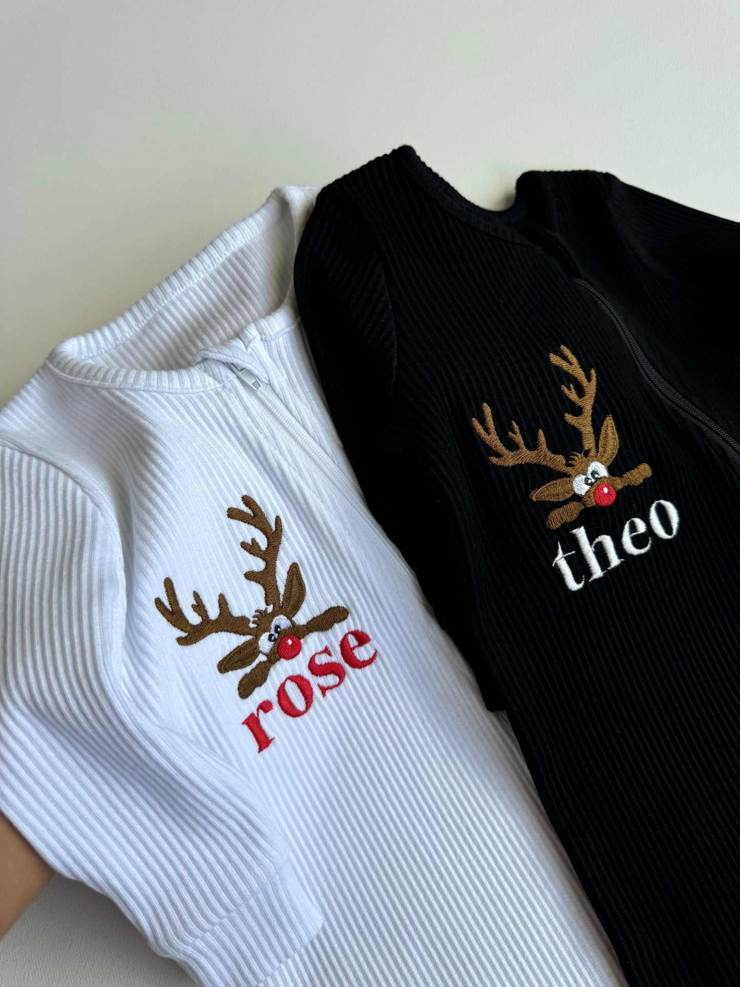 Christmas Reindeer Zip Sleepsuit