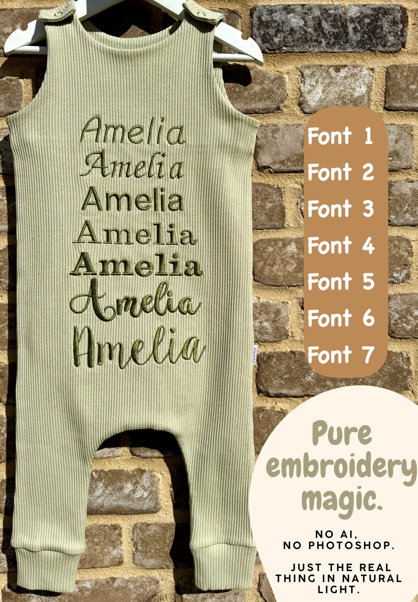 Safari Theme Personalised Zip Romper