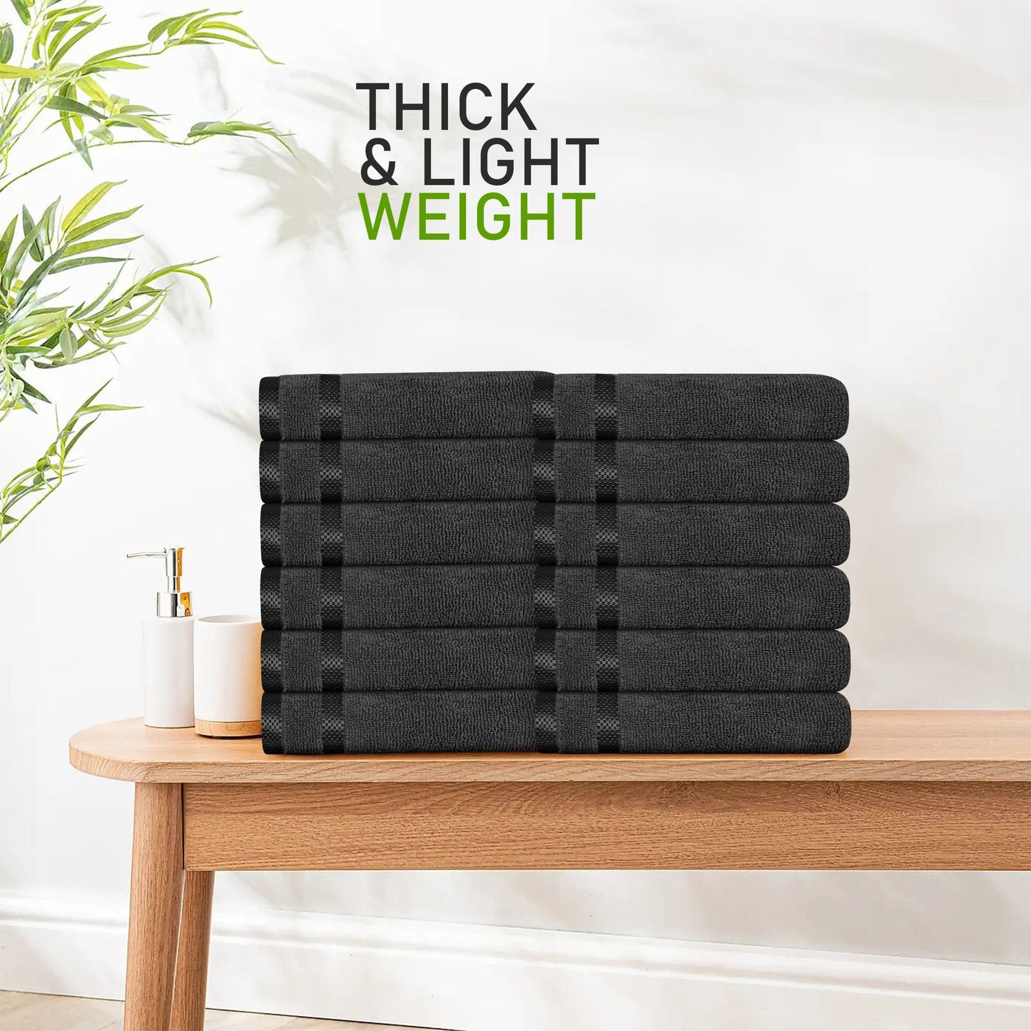 Belmont Viscose Stripe Grey Towels 100% Cotton Hotel Quality Super Absorbent 10 Piece Bale Set, 4 Hand Towel & 12 Face Cloths by OLIVIA ROCCO