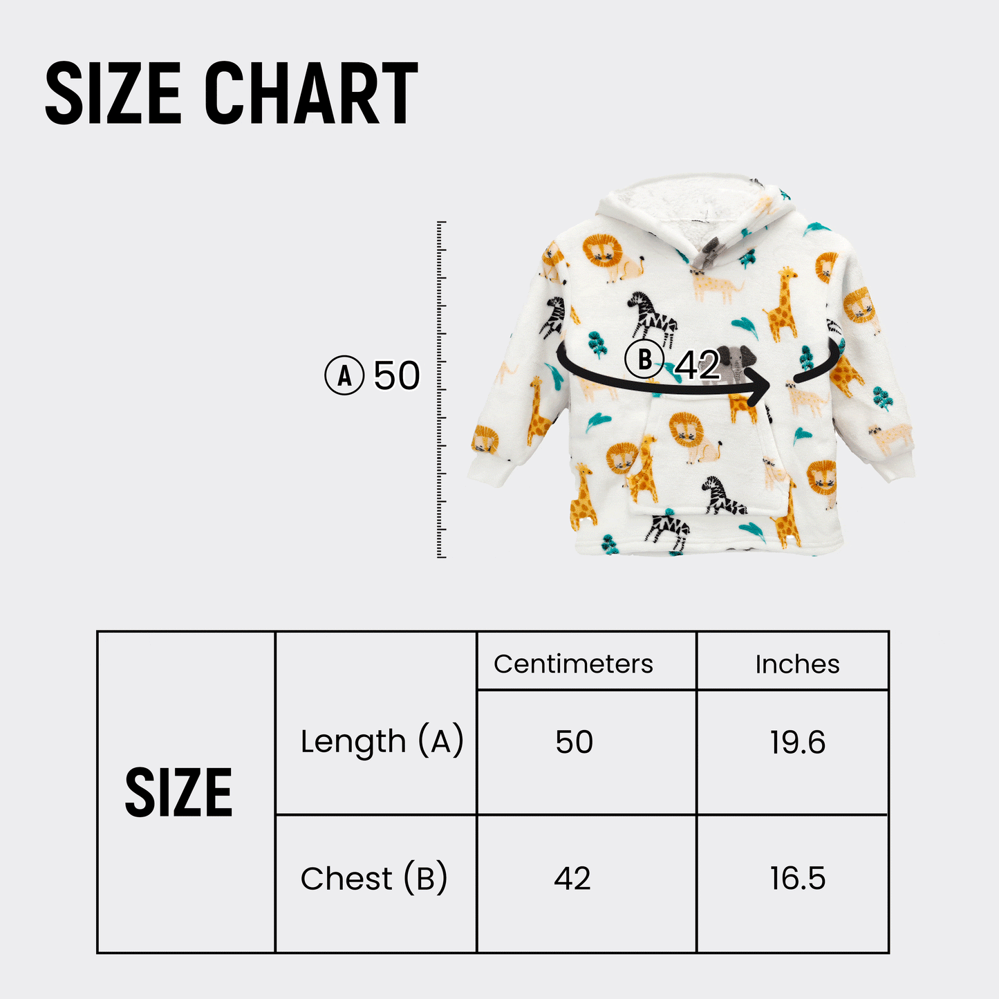 Safari & Sloth Infant Hooded Blanket with Pocket for Toddlers Ages 0-2 Warm Unisex Loungewear by Daisy Dreamer